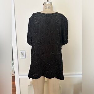 - Vintage beaded black blouse